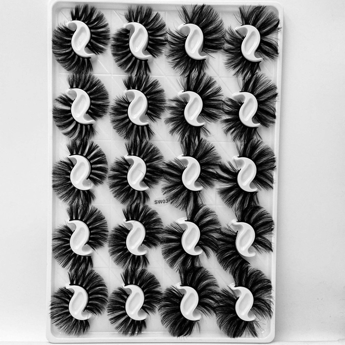 False eye lashes set. 20 pairs in one pack