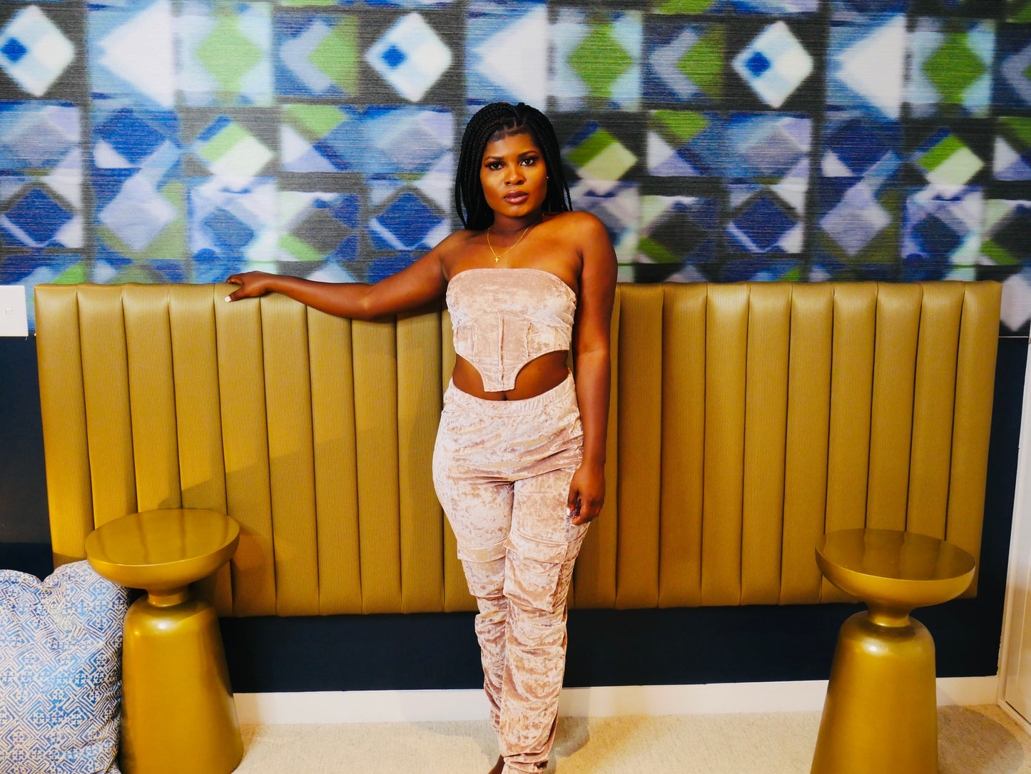Brown strapless 2piece